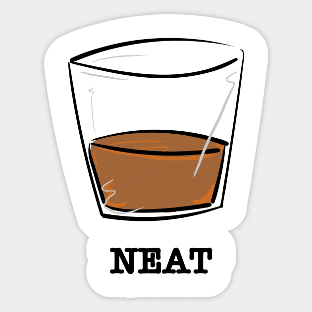 Whiskey Neat Sticker by Sbrown1521